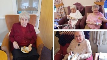 Dukinfield care home Residents have a flipping good time for Pancake Day